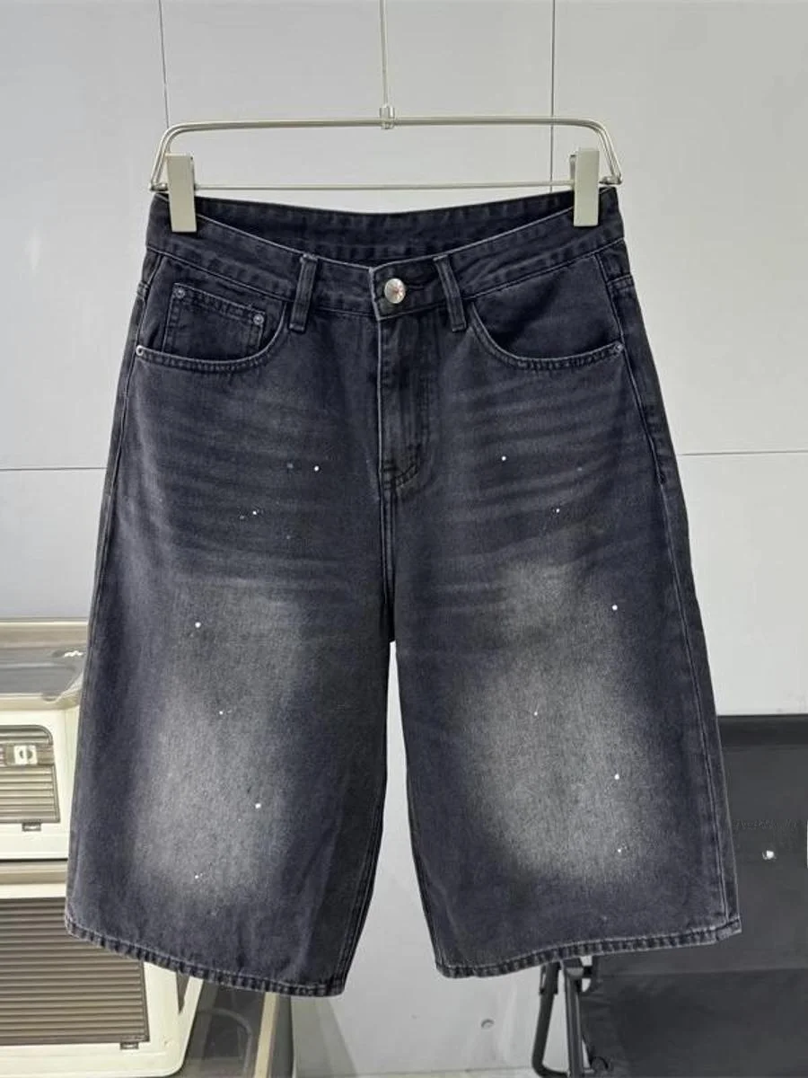 Summer Loose Fit Men's Denim Shorts High Street Style Dyeing Effect Seven-Foot Straight Leg Pants Casual Wear Polyester Fiber
Summer Loose Fit Men's Denim Shorts High Street Style Dyeing Effect Seven-Foot Straight Leg Pants Casual Wear Polyester Fiber