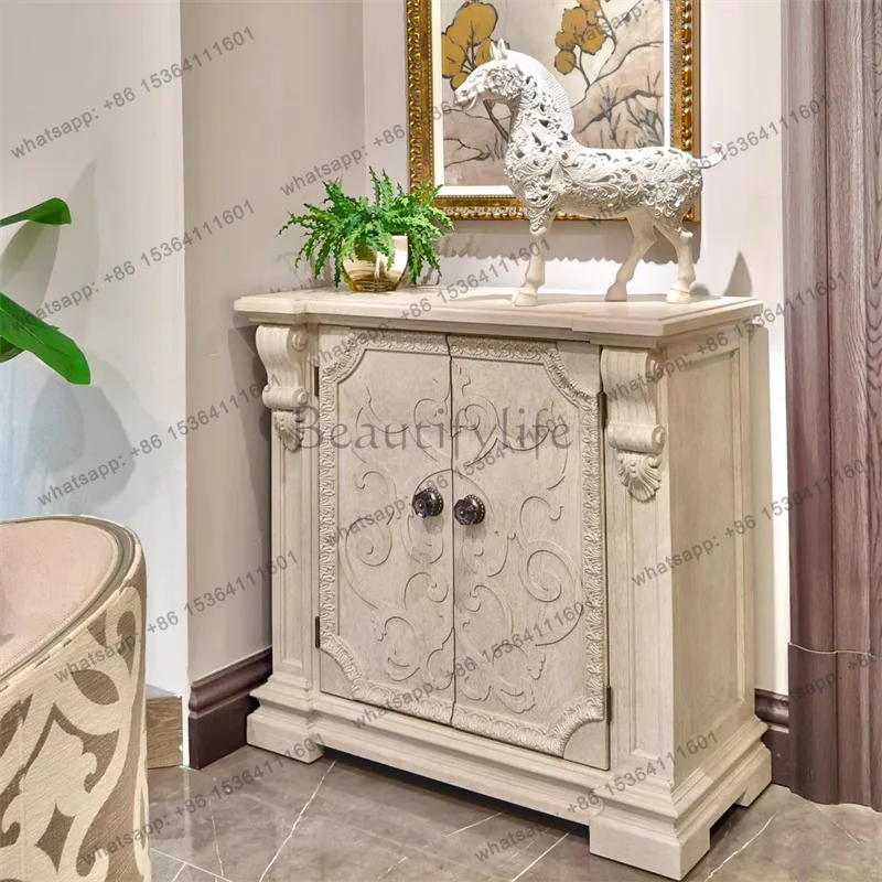 French solid wood retro carved dining side cabinet classical multi-layer storage shoe cabinet
French solid wood retro carved dining side cabinet classical multi-layer storage shoe cabinet