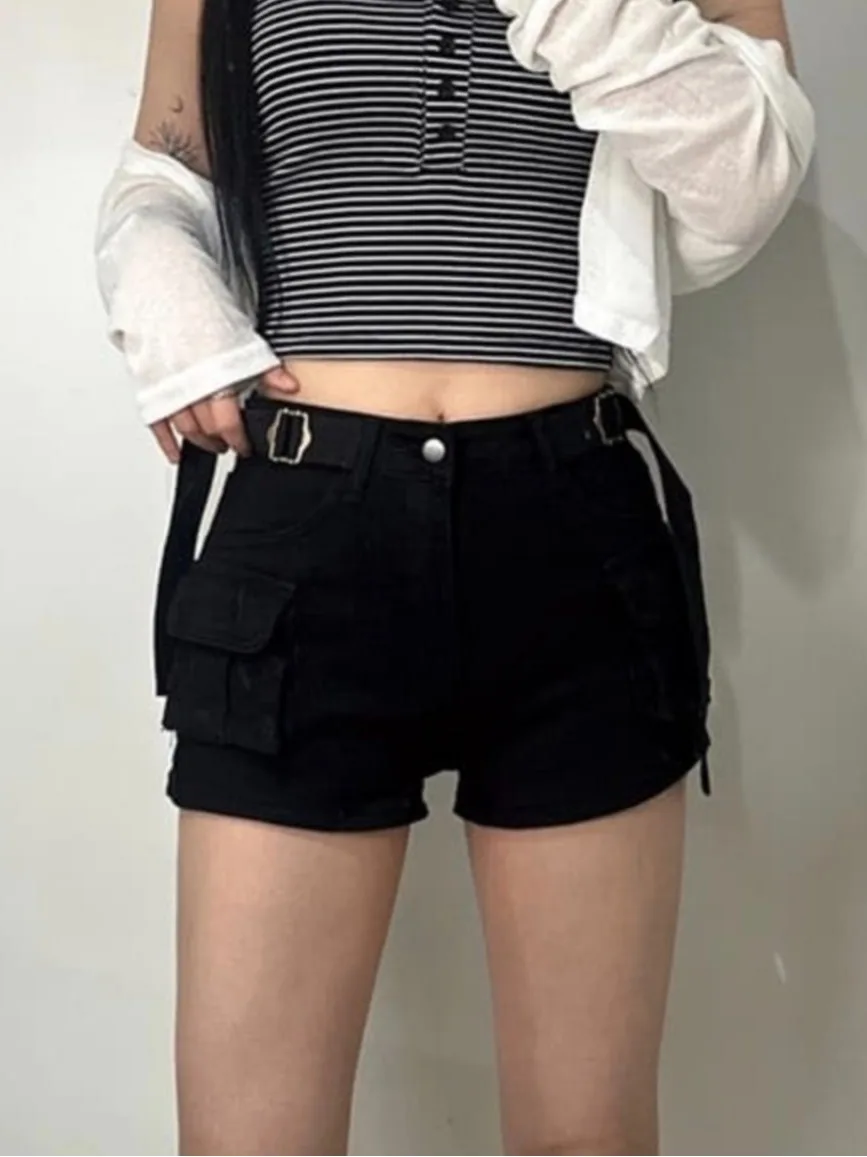 Chic High Waist Denim Shorts Women's Summer New Style Slim Fit Decorative Design Pocket Hot Pants Polyester Fiber Ladies Jeans
Chic High Waist Denim Shorts Women's Summer New Style Slim Fit Decorative Design Pocket Hot Pants Polyester Fiber Ladies Jeans