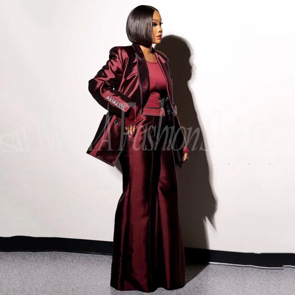 Женский элегантный повседневный пиджак по индивидуальному заказу, комплект из двух предметов, куртка с широкими брюками, костюм для офисной работы, бизнеса, Conjuntos Femininos
Женский элегантный повседневный пиджак по индивидуальному заказу, комплект из двух предметов, куртка с широкими брюками, костюм для офисной работы, бизнеса, Conjuntos Femininos