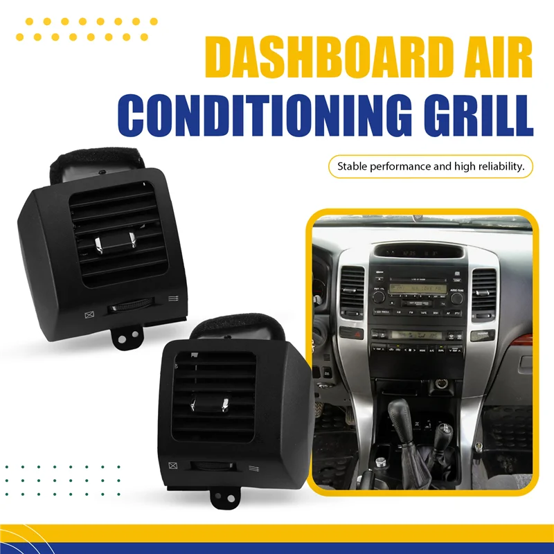 Вентиляционное отверстие на приборной панели для Toyota Land Cruiser Prado LC120 Lexus GX470 02-09, решетка кондиционера
Вентиляционное отверстие на приборной панели для Toyota Land Cruiser Prado LC120 Lexus GX470 02-09, решетка кондиционера