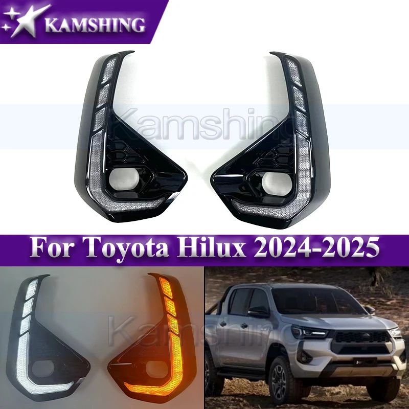Kamshing 1pair Daytime Running Light For Toyota Hilux 2024-2025 LED Foglight DRL Day Light Turn Signal Foglamp
Kamshing 1pair Daytime Running Light For Toyota Hilux 2024-2025 LED Foglight DRL Day Light Turn Signal Foglamp