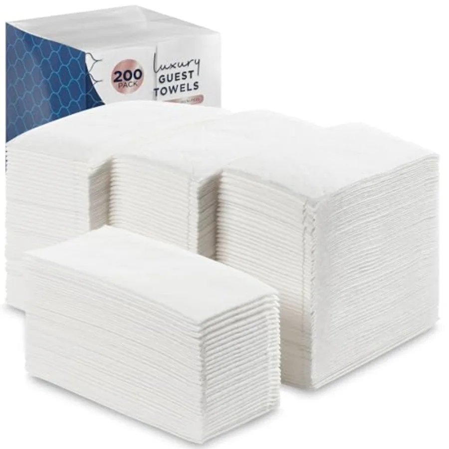 Disposable Guest Towels Pack - White Napkins for Guest Bathroom, Heavy Duty Disposable Hand Towels, Ultra Absorbent Linen Feel
Disposable Guest Towels Pack - White Napkins for Guest Bathroom, Heavy Duty Disposable Hand Towels, Ultra Absorbent Linen Feel