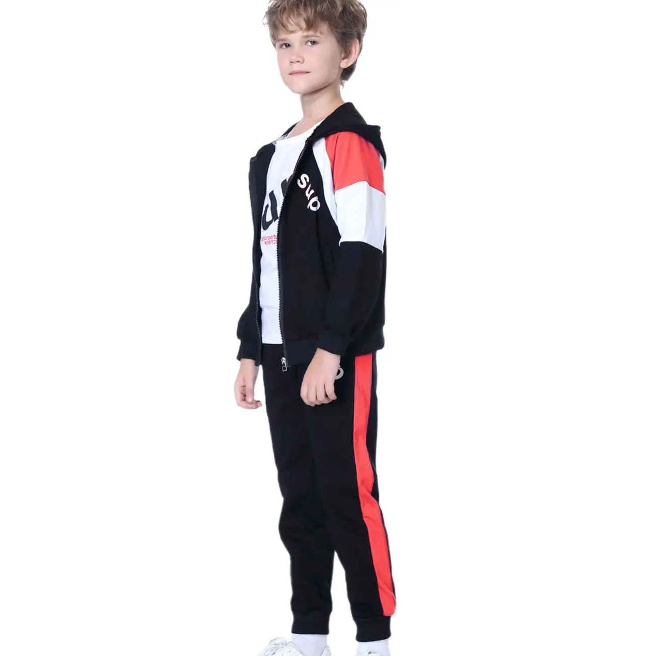 Boys Sportswear Cotton 3-Piece Casual Tracksuits Hooded Long Sleeve Full-Zipper Sweatsuits for Teenages Soft Comfortable Pants
Boys Sportswear Cotton 3-Piece Casual Tracksuits Hooded Long Sleeve Full-Zipper Sweatsuits for Teenages Soft Comfortable Pants
