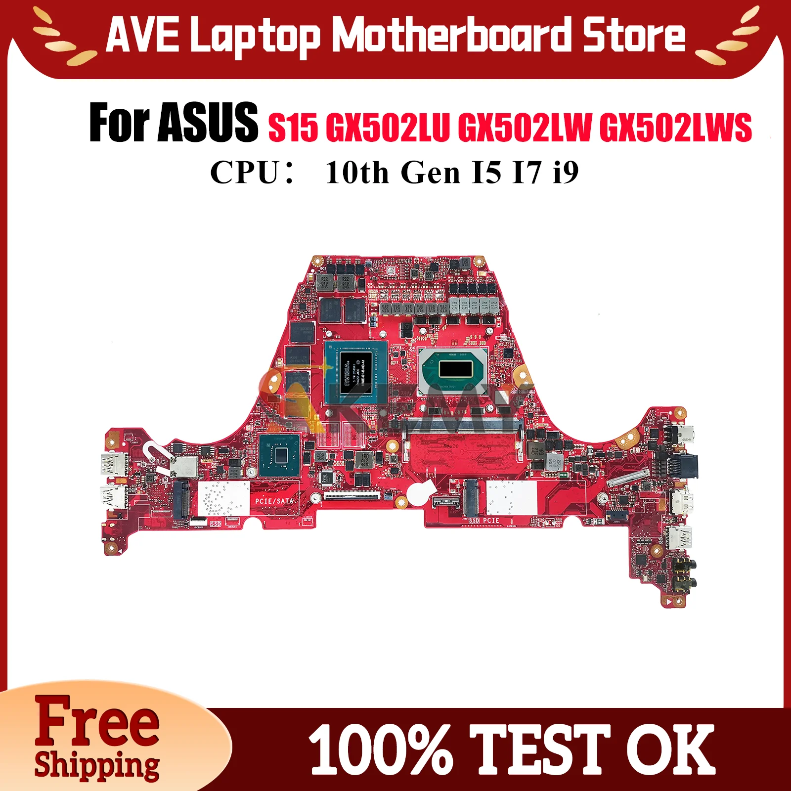 GX502LXS Laptop Motherboard For ASUS ROG Zephyrus GX502LW GX502LXS GX502L GX502LV GX502LWS GX502LU S15 Mainboard W/ I5 I7 i9 CPU
GX502LXS Laptop Motherboard For ASUS ROG Zephyrus GX502LW GX502LXS GX502L GX502LV GX502LWS GX502LU S15 Mainboard W/ I5 I7 i9 CPU