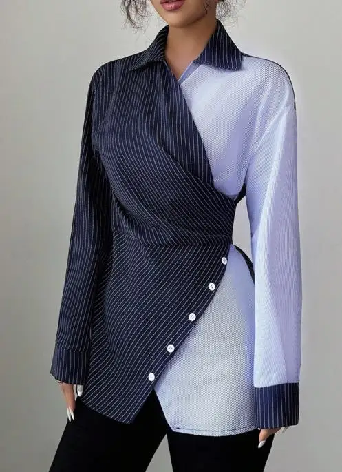 Autumn New Fashion Contrasting Long Sleeve Shirt & Pants Set for Women Temperament Commuting Women's Casual Trousers Outfits
Autumn New Fashion Contrasting Long Sleeve Shirt & Pants Set for Women Temperament Commuting Women's Casual Trousers Outfits