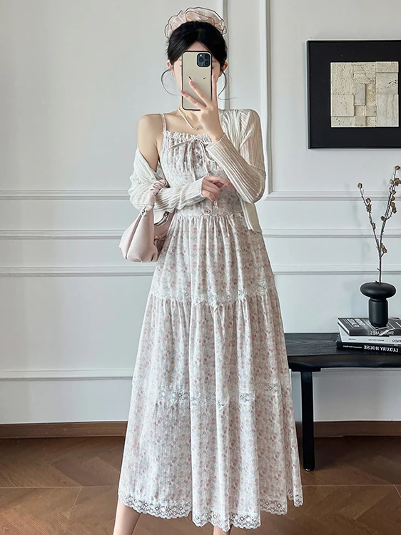 Summer New Gentle Floral Print Two-Piece Set Women's Sun Protection Open Cardigan Dress Soft Style Casual Fashion Ensemble
Summer New Gentle Floral Print Two-Piece Set Women's Sun Protection Open Cardigan Dress Soft Style Casual Fashion Ensemble