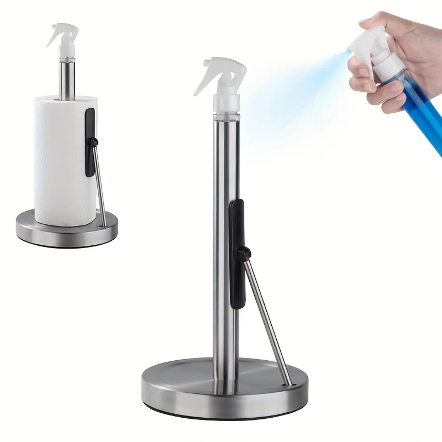 1pc Paper Towel Holder, 2 In 1 Paper Towel Holder With Spray Bottle, Countertop Paper Towels Holders Stand With Sprayer Inside C
1pc Paper Towel Holder, 2 In 1 Paper Towel Holder With Spray Bottle, Countertop Paper Towels Holders Stand With Sprayer Inside C