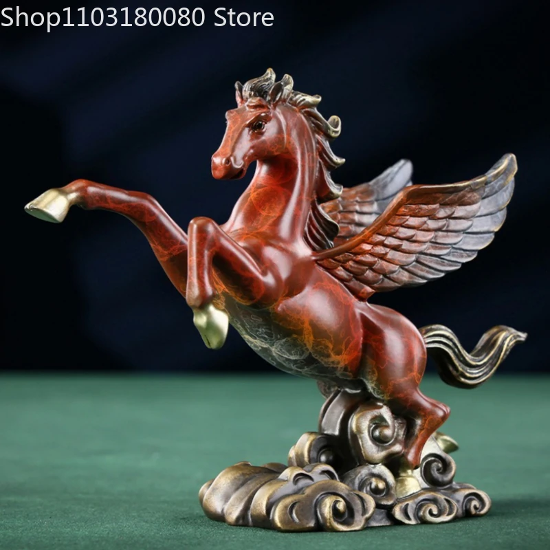 14.5cm Copper Painting flying mini horse statue sculpture
14.5cm Copper Painting flying mini horse statue sculpture
