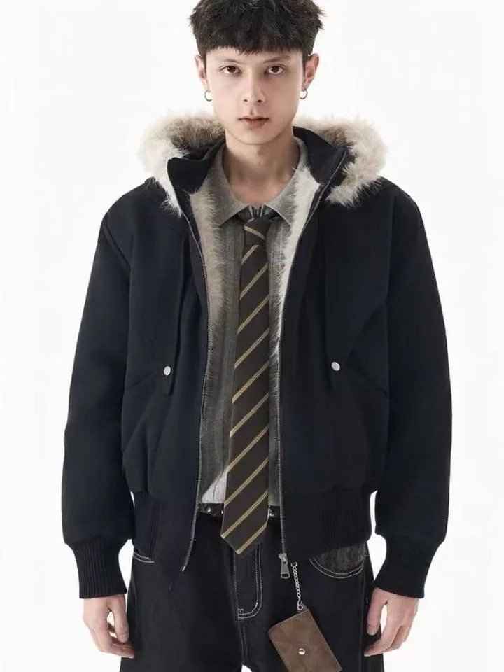 Heavyweight Waed Casual Cotton Jaet Men's Loose Canvas Coat Trendy Windproof Youthful Polyester Fiber Filled ort Sle
Heavyweight Waed Casual Cotton Jaet Men's Loose Canvas Coat Trendy Windproof Youthful Polyester Fiber Filled ort Sle