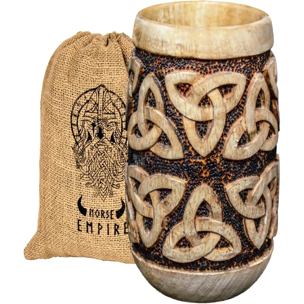 12oz Hand Pyrographed Celtic Knot Wooden Mug Viking Style Drinking Gift for Men
12oz Hand Pyrographed Celtic Knot Wooden Mug Viking Style Drinking Gift for Men
