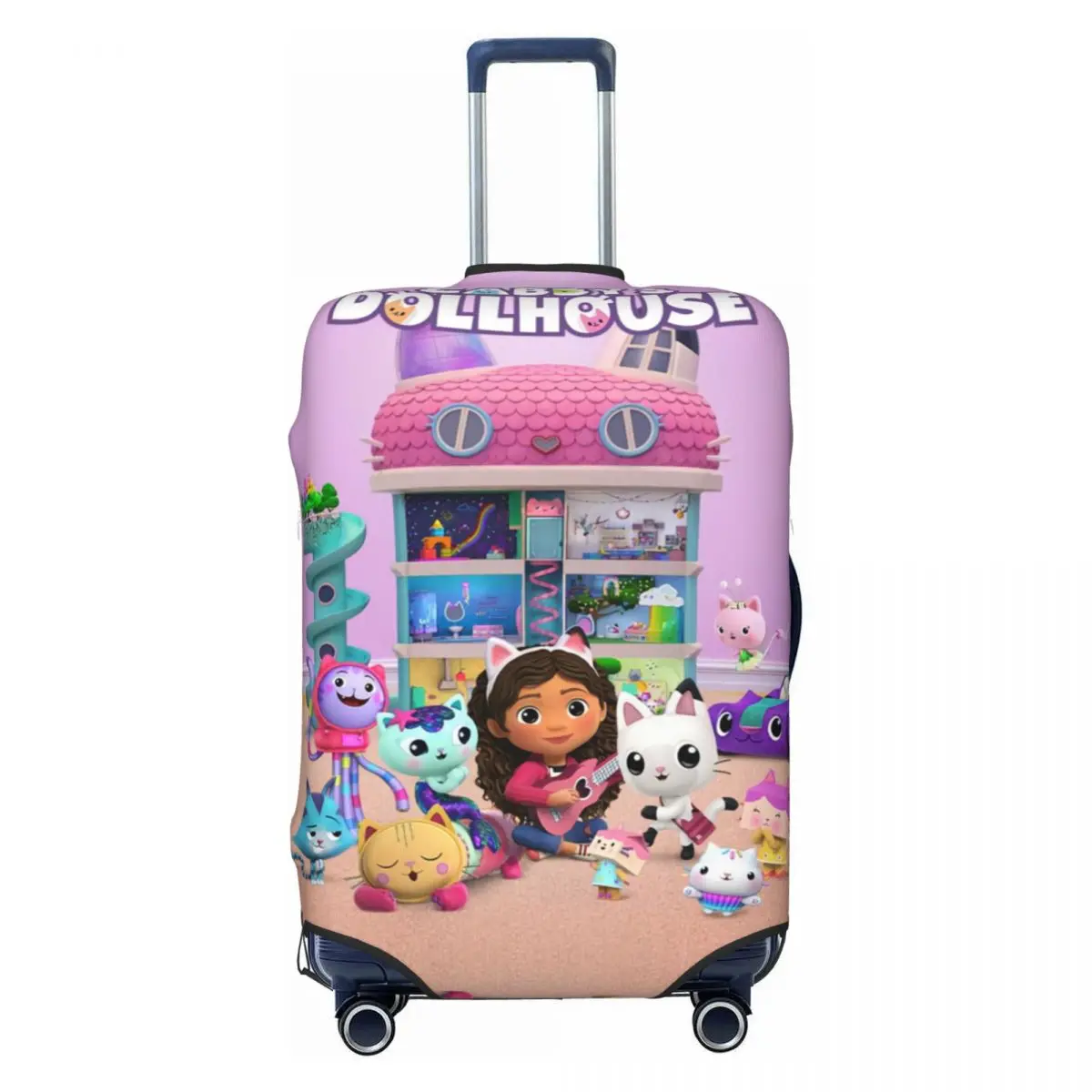 Пользовательские кукольный домик Габби с героями мультфильмов, чехол для чемодана, эластичные защитные чехлы для багажа с изображением мертвых кошек и животных для 18-32 дюймов 
Пользовательские кукольный домик Габби с героями мультфильмов, чехол для чемодана, эластичные защитные чехлы для багажа с изображением мертвых кошек и животных для 18-32 дюймов