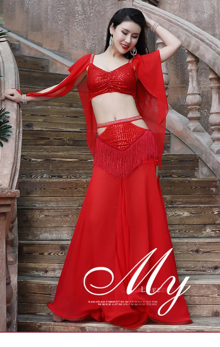 Belly dance performance costume new tassel long skirt performance costume suit women oriental dance performance group costume
Belly dance performance costume new tassel long skirt performance costume suit women oriental dance performance group costume