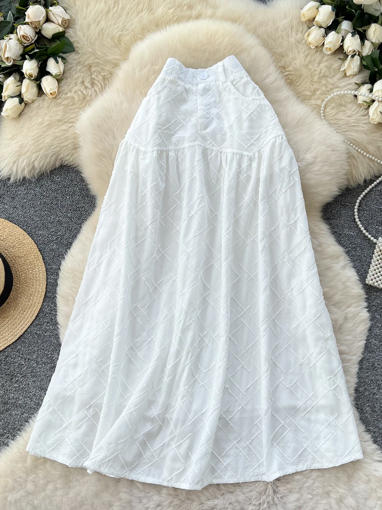 Корейская юбка-миди трапециевидной формы с высокой талией, женская юбка-миди с ромбовидным узором, подходит для поездок на работу, Ci, полиэфирное волокно
Корейская юбка-миди трапециевидной формы с высокой талией, женская юбка-миди с ромбовидным узором, подходит для поездок на работу, Ci, полиэфирное волокно