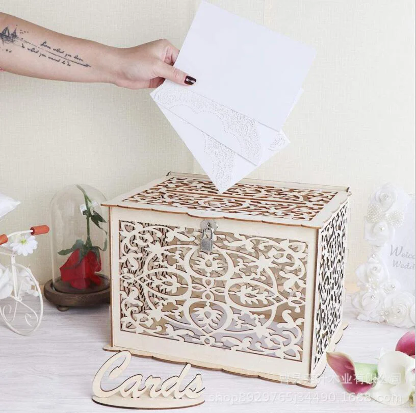 Wedding Card Box Organizer Gift Cards Case Business Decorative Wooden Personalized Reception
Wedding Card Box Organizer Gift Cards Case Business Decorative Wooden Personalized Reception