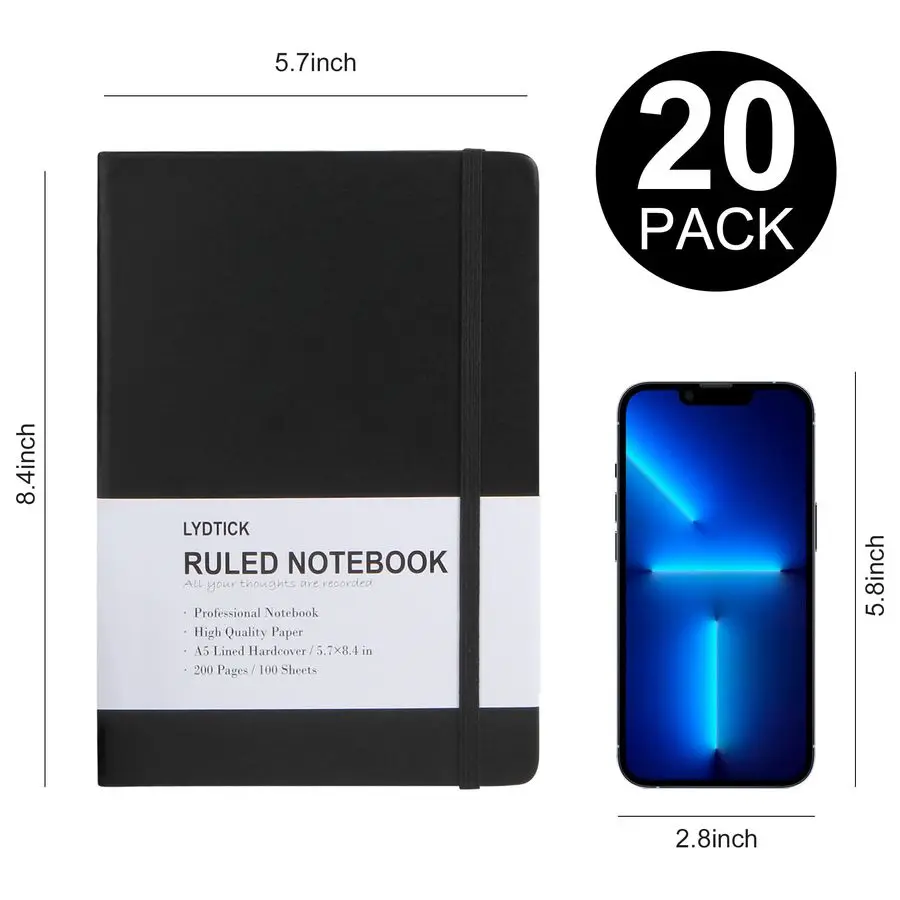 Pack Journals for Writing College Ruled Notebooks Journal in Bulk, Hardcover Notebooks 200Pages for Note Talking, Lined Bullet J
Pack Journals for Writing College Ruled Notebooks Journal in Bulk, Hardcover Notebooks 200Pages for Note Talking, Lined Bullet J