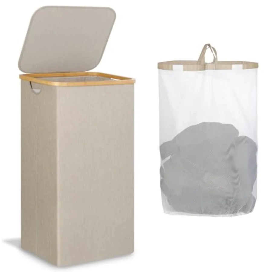 A Laundry Basket with Lid Large Laundry Hamper with Handle and Lid Collapsible Clothes Basket Organizer with Removable Inner Ba
A Laundry Basket with Lid Large Laundry Hamper with Handle and Lid Collapsible Clothes Basket Organizer with Removable Inner Ba