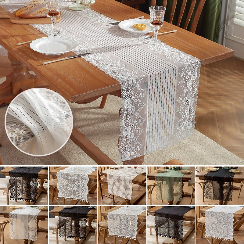 Delicate White Lace Table Cover Hollowed Vintage Embroidered Semi Transparent Dining Table Runner Festival Wedding Decoration
Delicate White Lace Table Cover Hollowed Vintage Embroidered Semi Transparent Dining Table Runner Festival Wedding Decoration