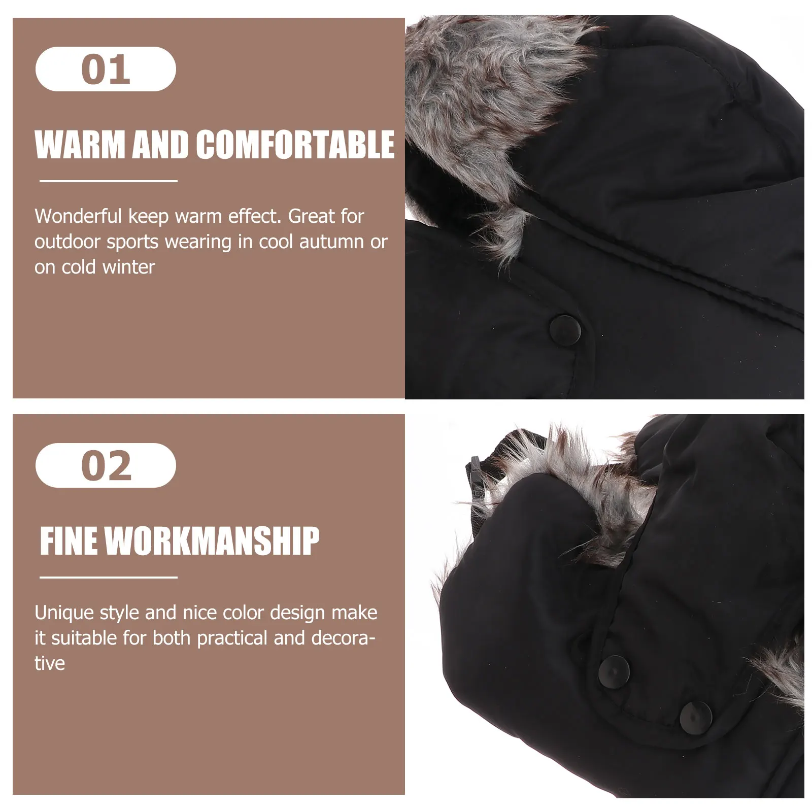 Winter Warm Fleece Lined Artificial Hat For Middle-Aged Thick Windproof Waterproof Outdoor Cap Black Style
Winter Warm Fleece Lined Artificial Hat For Middle-Aged Thick Windproof Waterproof Outdoor Cap Black Style