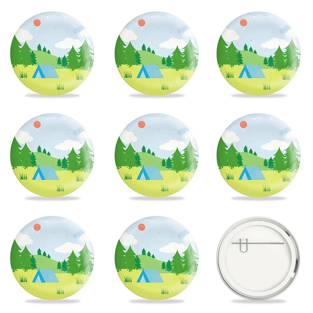 Tinplate Brooch with Plastic Bottom Iron Pin Flat Round Colorful Tree Pattern 58x4mm 9pcs/set
Tinplate Brooch with Plastic Bottom Iron Pin Flat Round Colorful Tree Pattern 58x4mm 9pcs/set