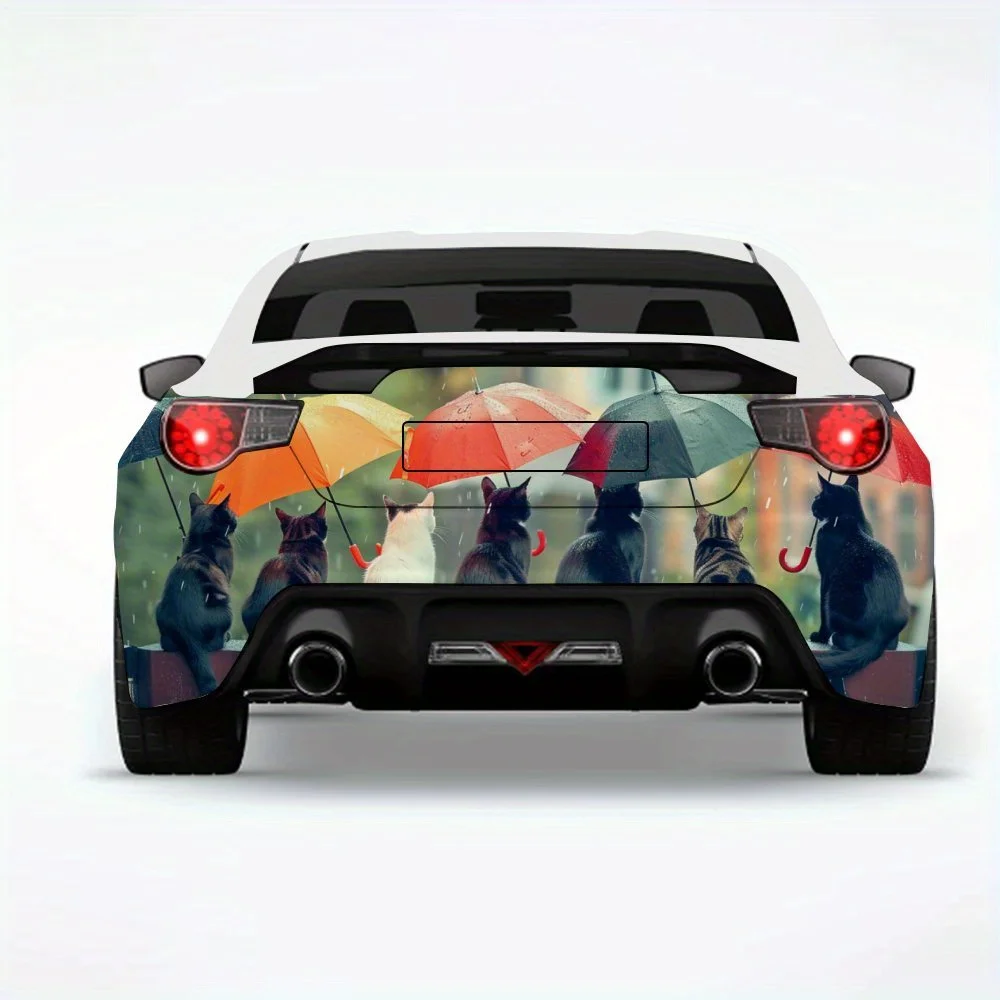 Cats in Rain Car Sticker-Vinyl Decal for Car Rear, Waterproof Self-Adhesive Vinyl Stickers for Vehicle Tail & Bumper, Decoration
Cats in Rain Car Sticker-Vinyl Decal for Car Rear, Waterproof Self-Adhesive Vinyl Stickers for Vehicle Tail & Bumper, Decoration