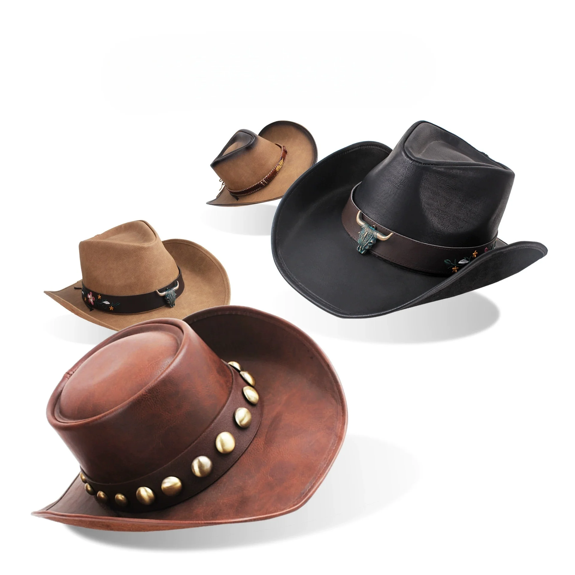 Fashionable Vintage-style Distressed Leather Wide-brimmed Riding Hat for Men and Women; American Western Cowboy Hat; Sun Hat
Fashionable Vintage-style Distressed Leather Wide-brimmed Riding Hat for Men and Women; American Western Cowboy Hat; Sun Hat