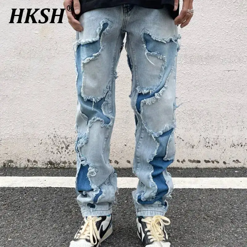 HKSH Spring Summer New Men Tide Y2K Patchwork Washed Straight Jeans High Street Chic Personality Hip Hop Denim Pants Ins HK5725
HKSH Spring Summer New Men Tide Y2K Patchwork Washed Straight Jeans High Street Chic Personality Hip Hop Denim Pants Ins HK5725