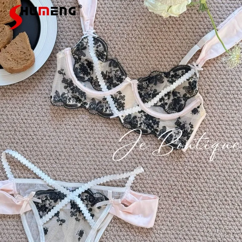 Big Chest Minimizing Lingerie Set for Women French Lace Ins Embroidery Intimates Female Ultra Thin Sexy See Through Bra Suits
Big Chest Minimizing Lingerie Set for Women French Lace Ins Embroidery Intimates Female Ultra Thin Sexy See Through Bra Suits