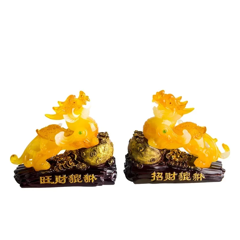 Resin lucky Pixiu animal ornaments Modern art sculpture Chinese mascot Home living room bedroom decoration crafts
Resin lucky Pixiu animal ornaments Modern art sculpture Chinese mascot Home living room bedroom decoration crafts
