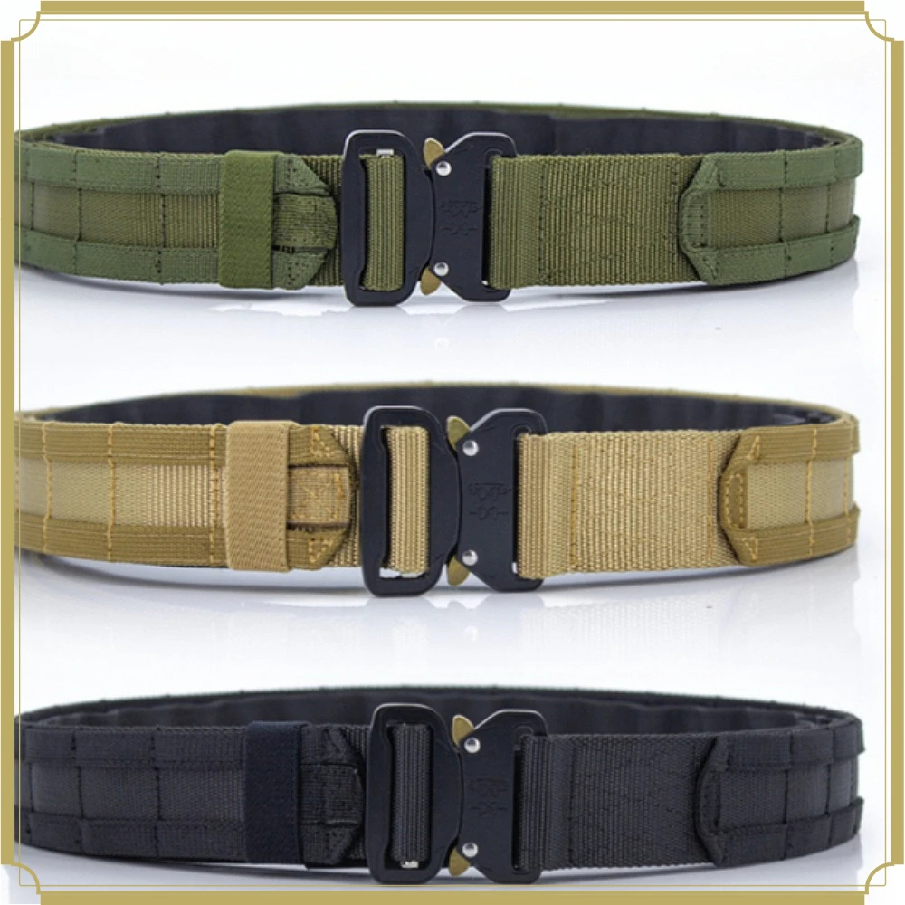 Outdoor adjustable Velcro inner and outer waistband canvas double-layer thickened quick-release socket waist belt
Outdoor adjustable Velcro inner and outer waistband canvas double-layer thickened quick-release socket waist belt