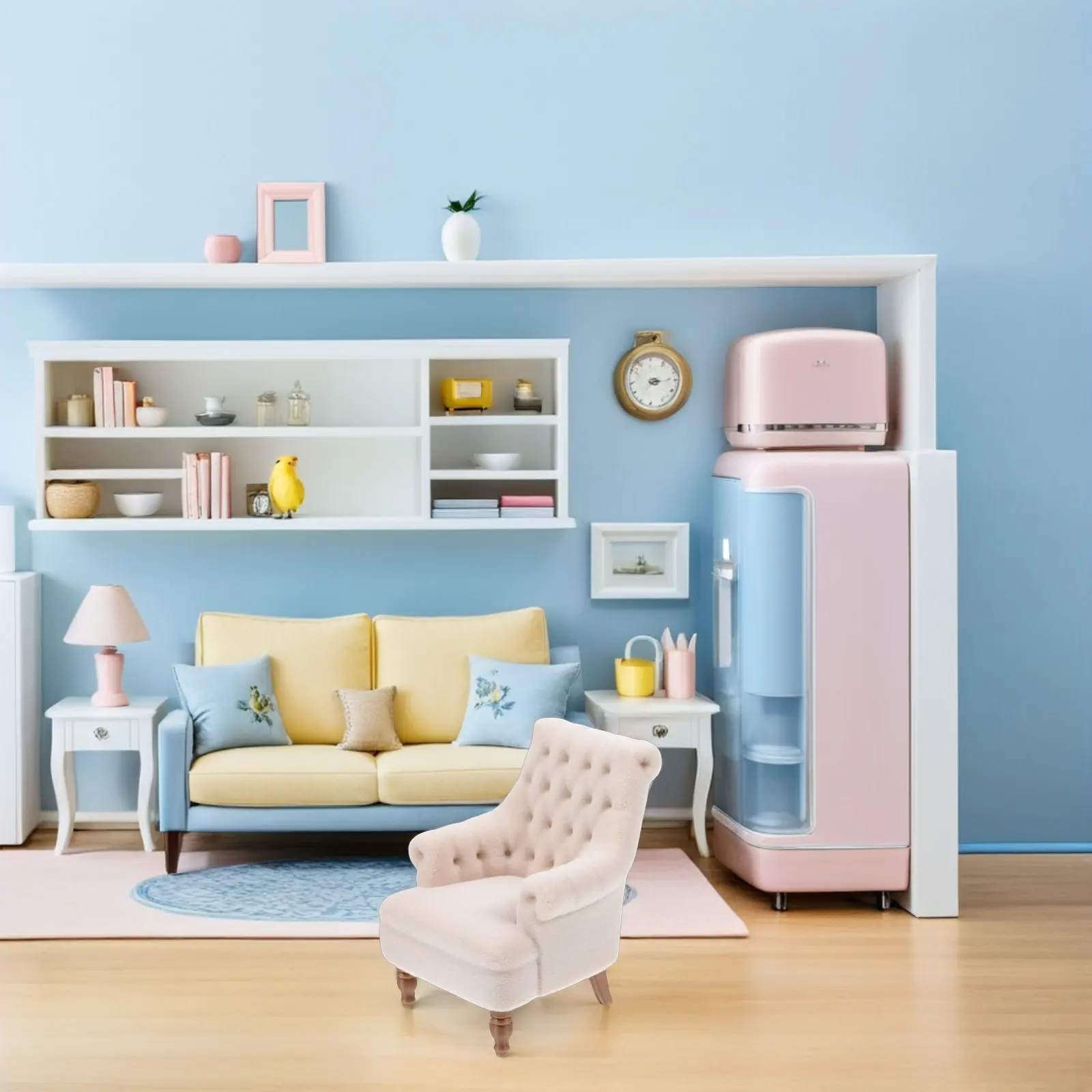 1:12 Scale Miniature Tufted Armchair Lounge Chair Perfect for Dollhouse Living Room Kitchen Miniature Furniture Accessories
1:12 Scale Miniature Tufted Armchair Lounge Chair Perfect for Dollhouse Living Room Kitchen Miniature Furniture Accessories