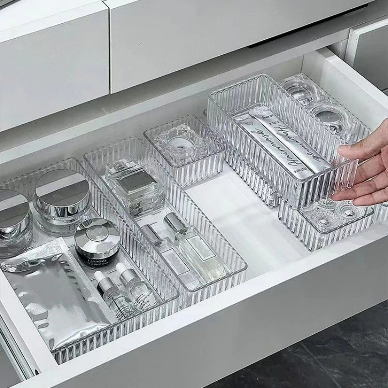 Stackable Acrylic Drawer Organizer - Adjustable Divider Trays for Cosmetics, Modular Makeup Storage Box
Stackable Acrylic Drawer Organizer - Adjustable Divider Trays for Cosmetics, Modular Makeup Storage Box