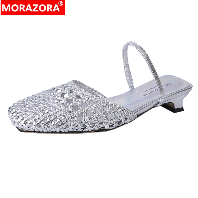 MORAZORA, элитные брендовые тканые женские тапочки, серебристые, черные, белые, модная современная летняя обувь с вырезами, женская обувь, туфли-лодочки
MORAZORA, элитные брендовые тканые женские тапочки, серебристые, черные, белые, модная современная летняя обувь с вырезами, женская обувь, туфли-лодочки