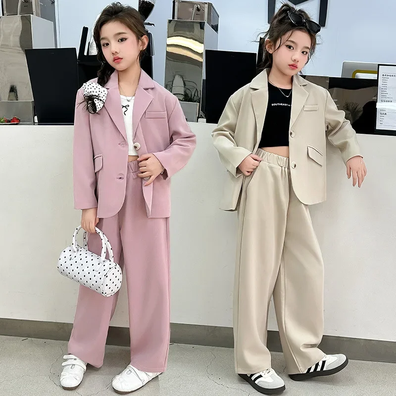 2025 New Teenage Child Suit Spring Autumn Casual Loose School Formal Girls Costumes Fashion Blazer Two Pieces Kids Clothes Set
2025 New Teenage Child Suit Spring Autumn Casual Loose School Formal Girls Costumes Fashion Blazer Two Pieces Kids Clothes Set
