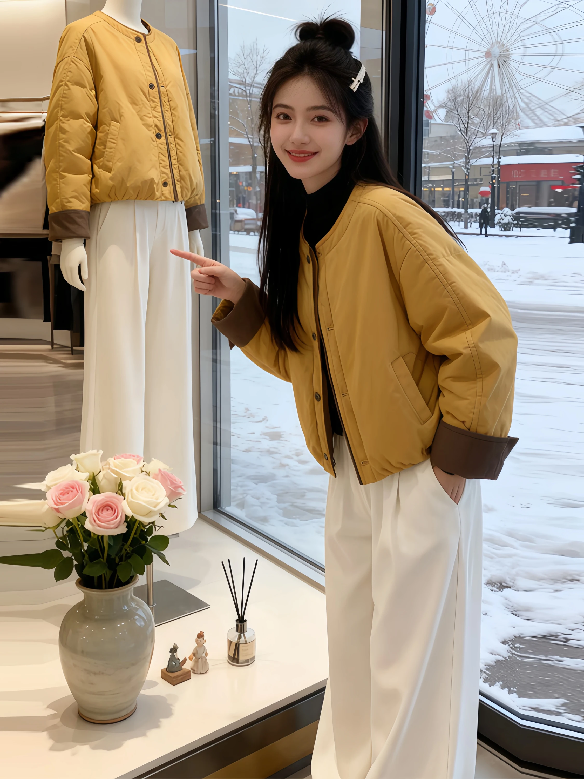 Korean Style Baseball Jacket round Neck Cotton Coat Women Casual Versatile Slimming Fashionable Top for Autumn Winter
Korean Style Baseball Jacket round Neck Cotton Coat Women Casual Versatile Slimming Fashionable Top for Autumn Winter