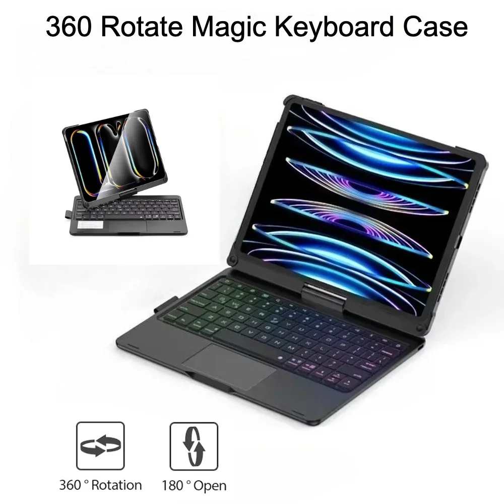 360 Degree Rotate Backlit Keyboard Case For iPad 11 A16 Air11/13 M2,iPad Pro12.9 Pro11/13 M410th Air4 5 10.9 10.2 Keyboard Funda
360 Degree Rotate Backlit Keyboard Case For iPad 11 A16 Air11/13 M2,iPad Pro12.9 Pro11/13 M410th Air4 5 10.9 10.2 Keyboard Funda