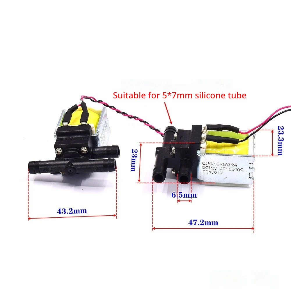 DC12V 3-Way 2-Position Mini Solenoid Valve CJWV16-3A12A1 2.88W Water Level Control Valve 600ml/min@1.5PSI Solenoid Valve
DC12V 3-Way 2-Position Mini Solenoid Valve CJWV16-3A12A1 2.88W Water Level Control Valve 600ml/min@1.5PSI Solenoid Valve