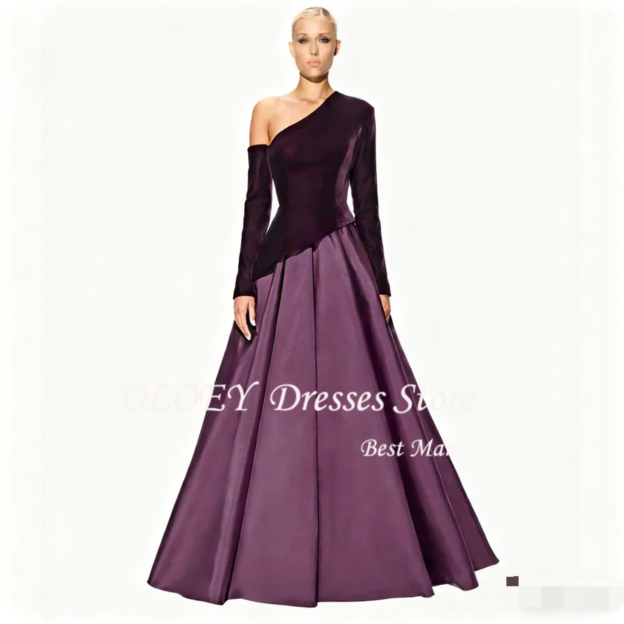 OLOEY Purple Evening Dresses One Shoulder Women Elegant Party Dresses Customized A Line Contrast Color Formal Occasion Gown
OLOEY Purple Evening Dresses One Shoulder Women Elegant Party Dresses Customized A Line Contrast Color Formal Occasion Gown