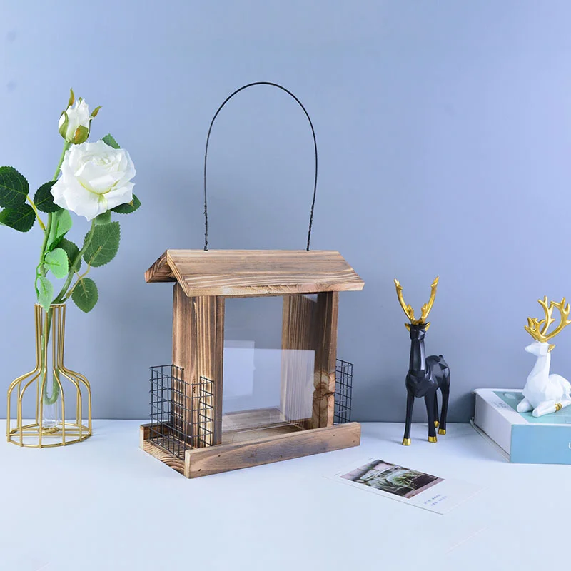 Wooden waterproof outdoor garden bird feeder Wooden hanging bird's nest bird house
Wooden waterproof outdoor garden bird feeder Wooden hanging bird's nest bird house