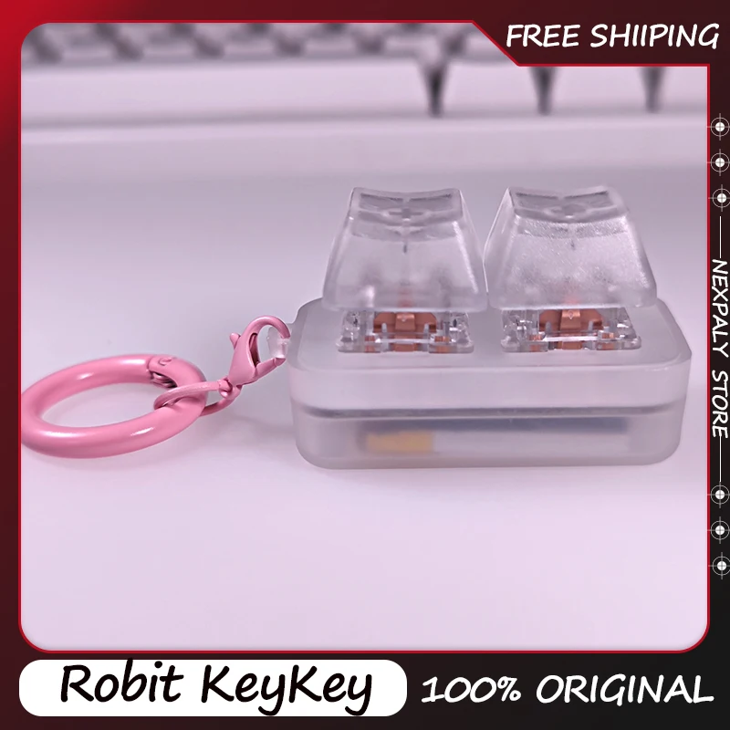 Robit KeyKey Mechanical Keypad Bluetooth Wireless USB Wired E-book Flipper Personalized RGB Hot swappable Portable Keypad custom