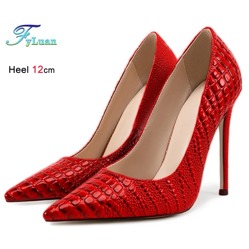 2025 Summer Red Embossed Women's Shoes Thin High Heels Pointed Toe Ladies Pumps Shallow Mouth Stilettos Wedding Shoes Size 35-46
2025 Summer Red Embossed Women's Shoes Thin High Heels Pointed Toe Ladies Pumps Shallow Mouth Stilettos Wedding Shoes Size 35-46