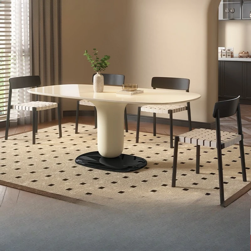 Nordic medieval retro light luxury paint oval marble dining table household Italian minimalist dining table and chair combinatio
Nordic medieval retro light luxury paint oval marble dining table household Italian minimalist dining table and chair combinatio