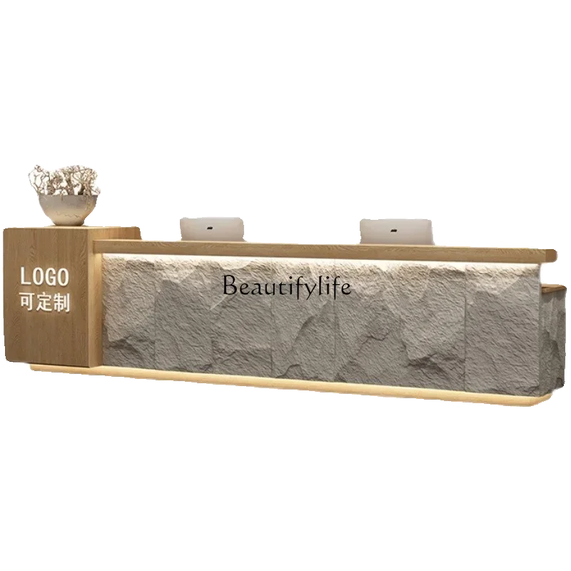 New Chinese Style Homestay Hotel Reception Desk Art Stone Pavilion of Regimen Cashier Desk Customization
New Chinese Style Homestay Hotel Reception Desk Art Stone Pavilion of Regimen Cashier Desk Customization