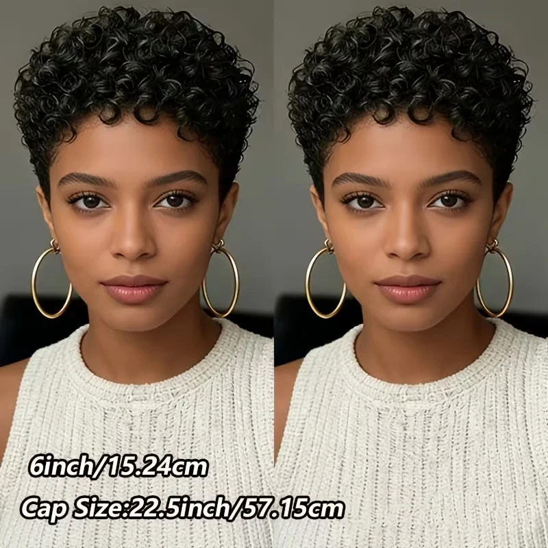 New African Wig for Women, Small Hairpiece, Black Elf Fashion Short Curly Hair
New African Wig for Women, Small Hairpiece, Black Elf Fashion Short Curly Hair
