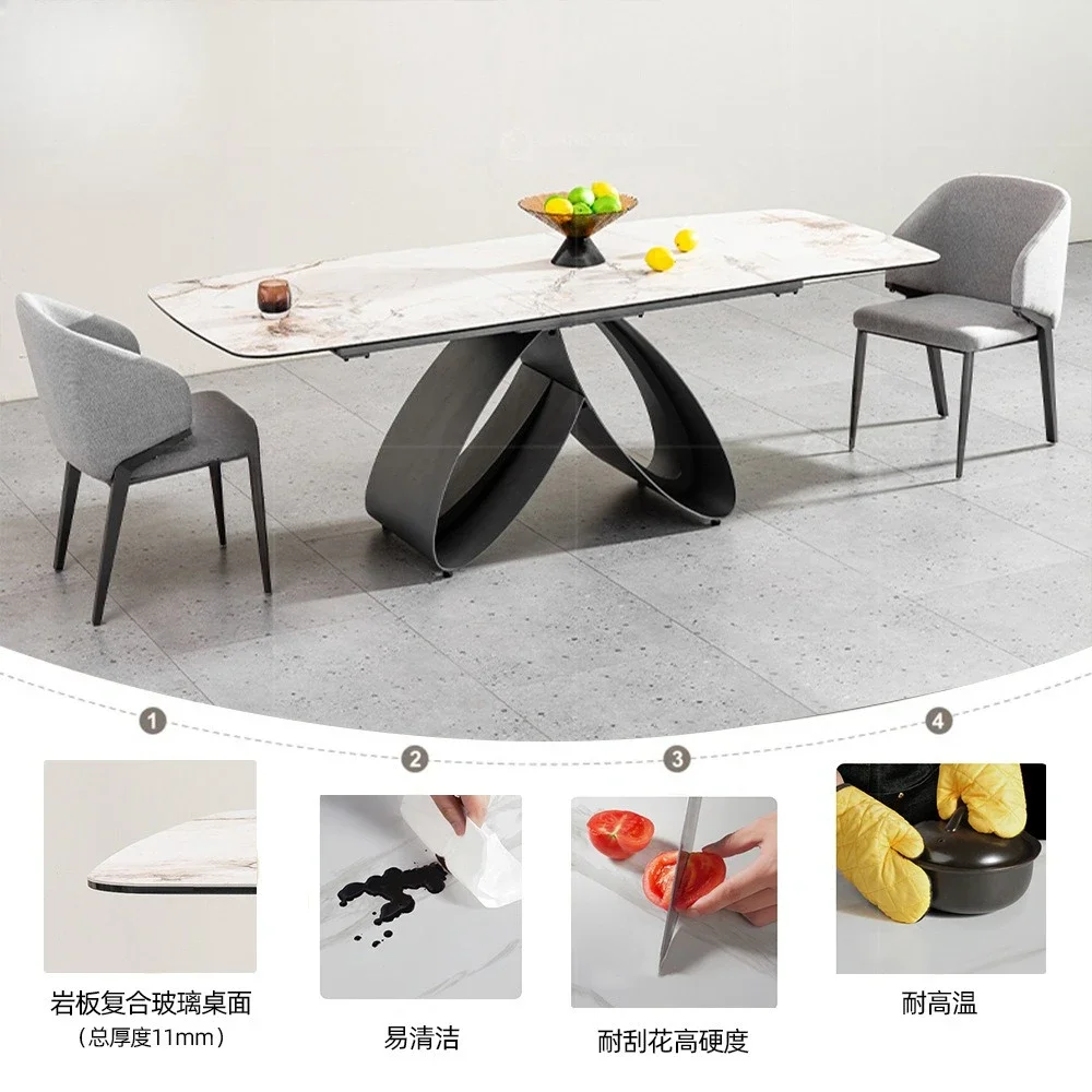 Italian minimalist rock slab dining table, household modern simple small apartment dining table and chairs
Italian minimalist rock slab dining table, household modern simple small apartment dining table and chairs