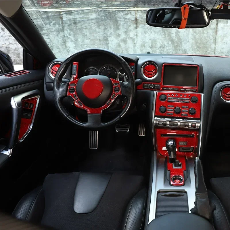 For 2008-2016 Nissan GTR R35 soft red carbon fiber pattern car styling interior decoration frame cover sticker interior parts
For 2008-2016 Nissan GTR R35 soft red carbon fiber pattern car styling interior decoration frame cover sticker interior parts