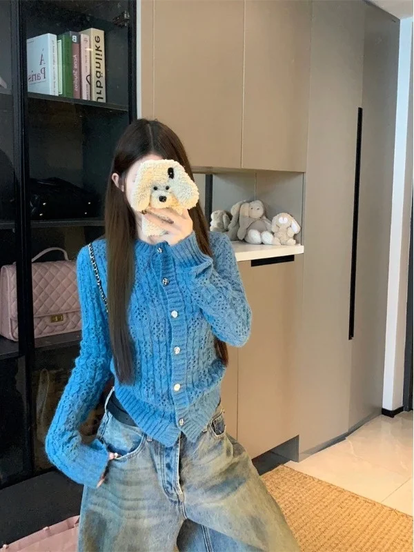 Women's Knitted Open Cardigan Hollow Design Casual Style Single Button Slimming Fit Spring New Arrival Versatile Long Sleeve ...
Women's Knitted Open Cardigan Hollow Design Casual Style Single Button Slimming Fit Spring New Arrival Versatile Long Sleeve ...