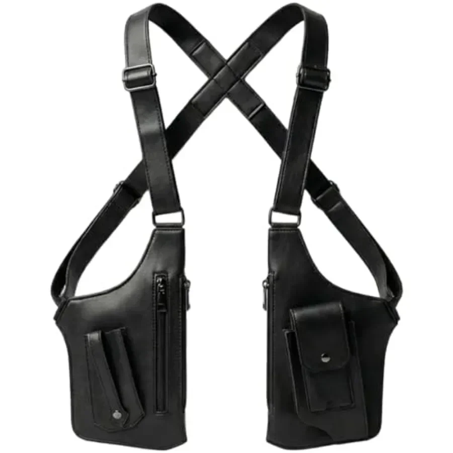 Double Shoulder Armpit Bag for Men Premium Vegan Leather Anti-Theft Underarm Bag, Adjustable Bag with Multiple Pockets Pouch
Double Shoulder Armpit Bag for Men Premium Vegan Leather Anti-Theft Underarm Bag, Adjustable Bag with Multiple Pockets Pouch