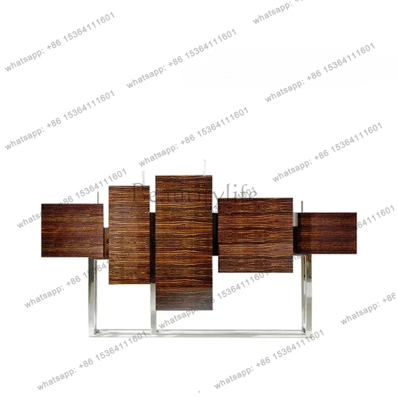 Modern new Chinese stainless steel square art style dining side cabinet villa display storage high cabinet assembly cabinet
Modern new Chinese stainless steel square art style dining side cabinet villa display storage high cabinet assembly cabinet
