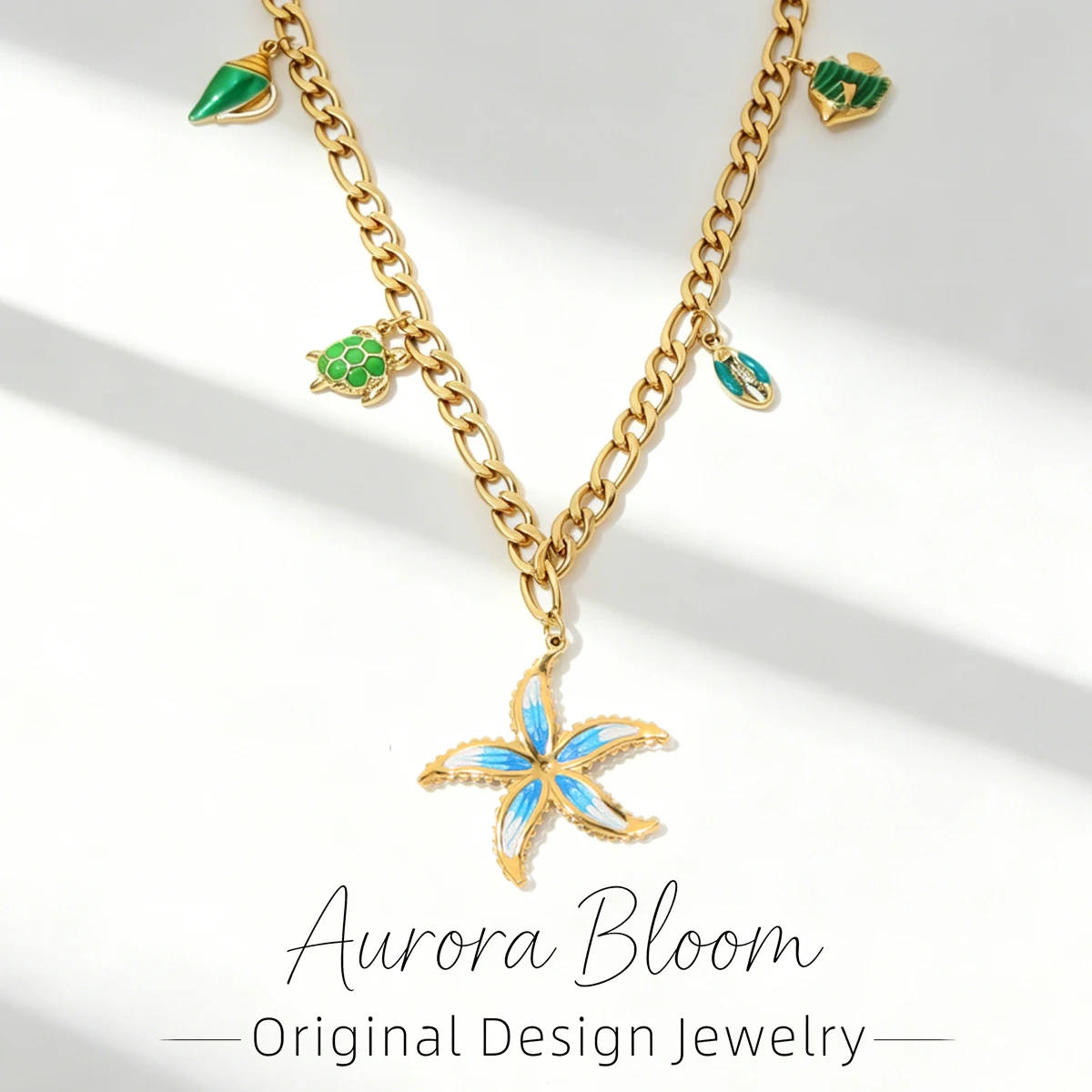 AURORA Trend Enamel Starfish Pendant Necklaces For Women's Choker Necklace Summer Beach Style Stainless Steel Jewelry
AURORA Trend Enamel Starfish Pendant Necklaces For Women's Choker Necklace Summer Beach Style Stainless Steel Jewelry